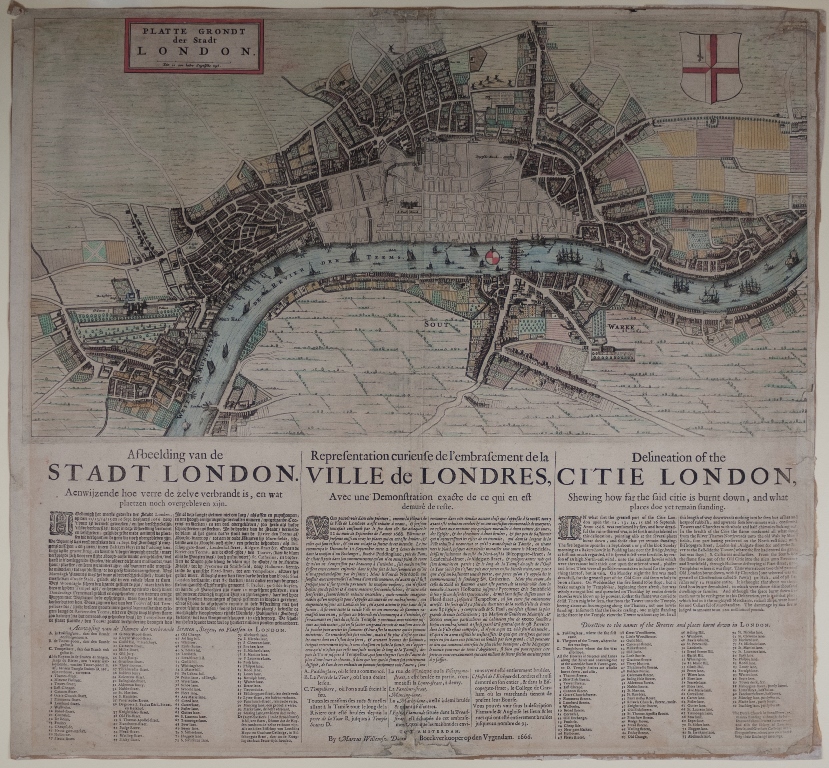 Great Fire of London map