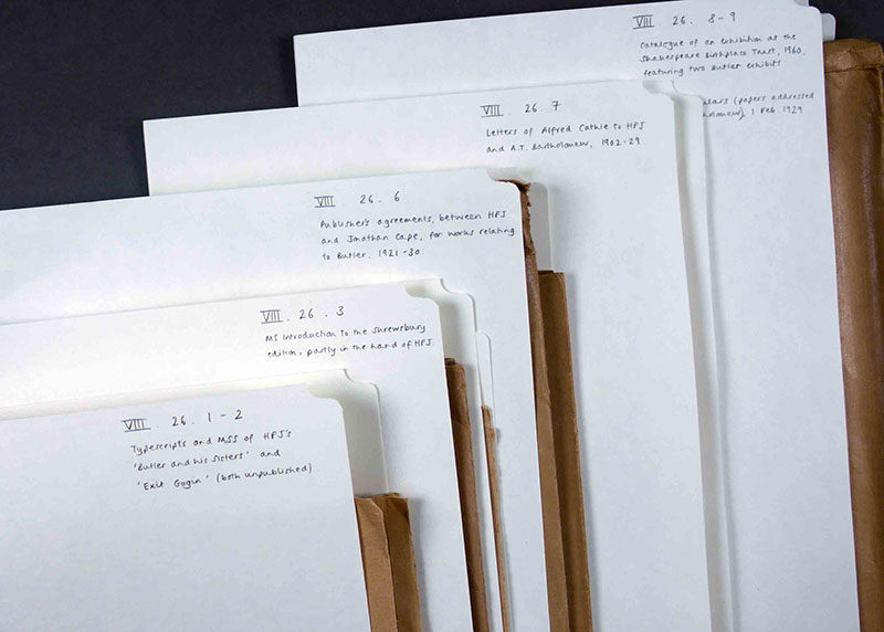 Folders labelled