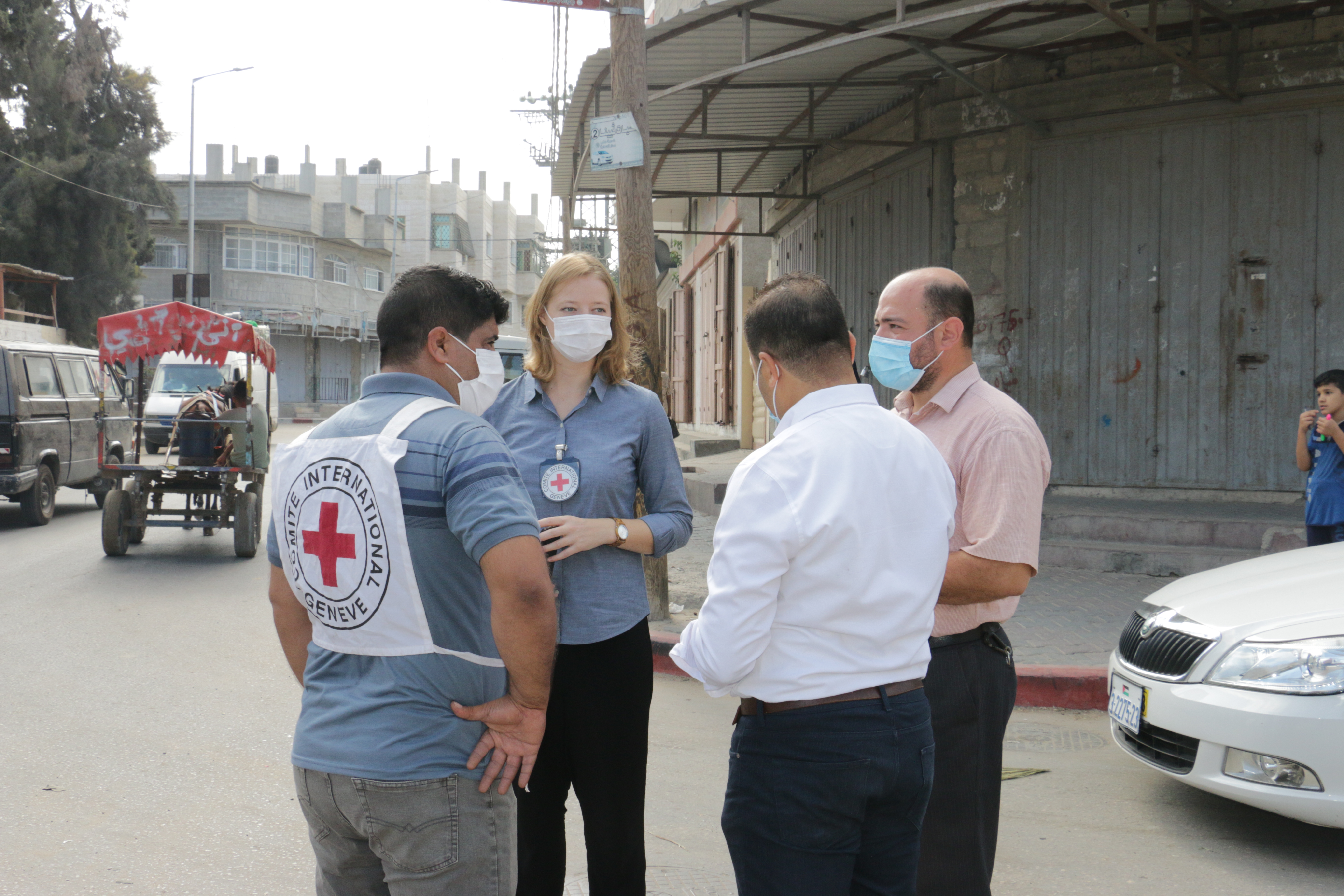 Emma working in Gaza