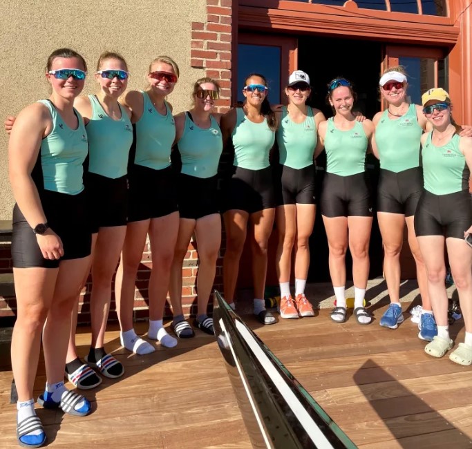Gemma King with the Women's Eights at the Head of the Charles Regatta
