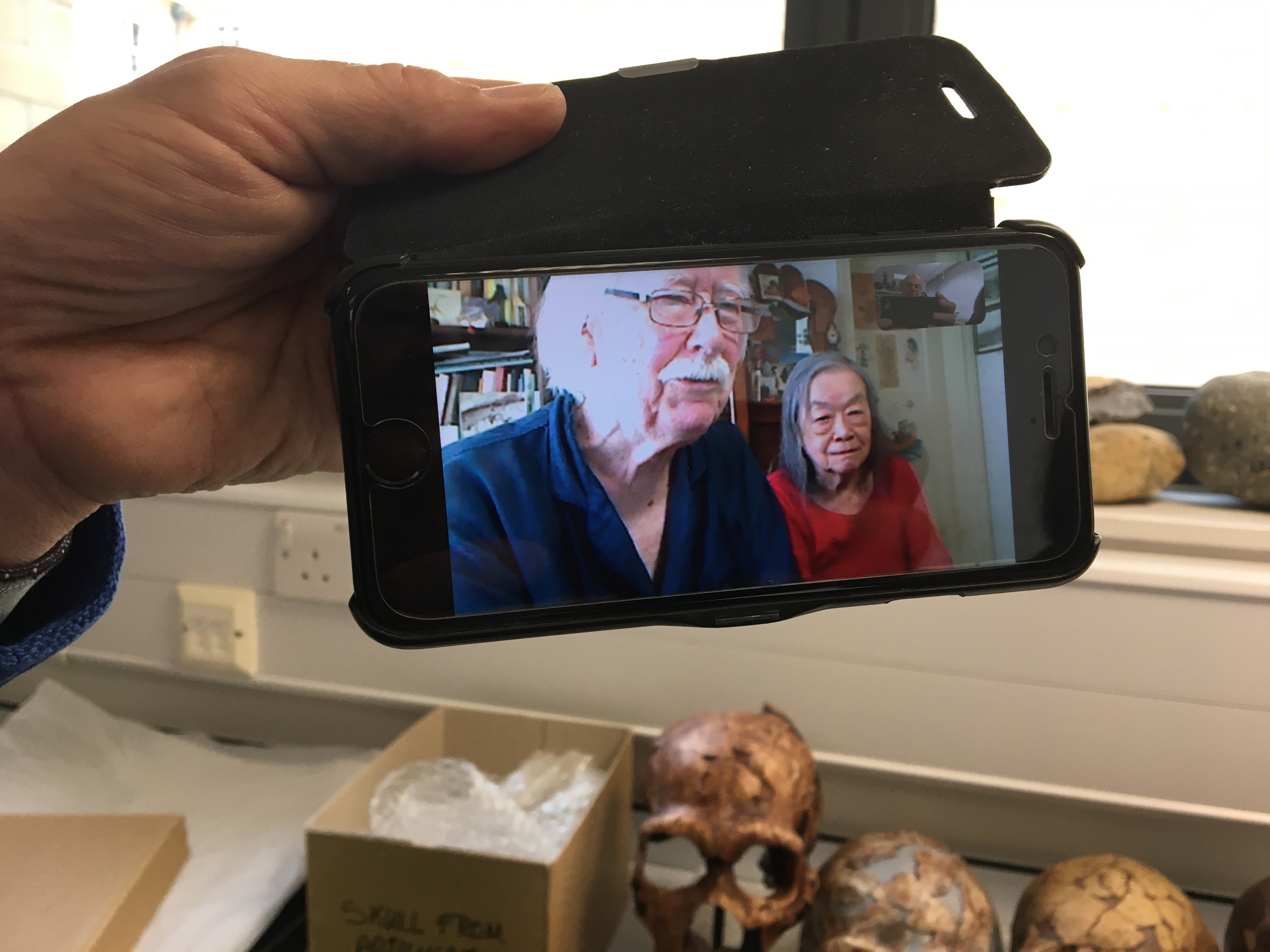 Philip and Fumiko on the video call