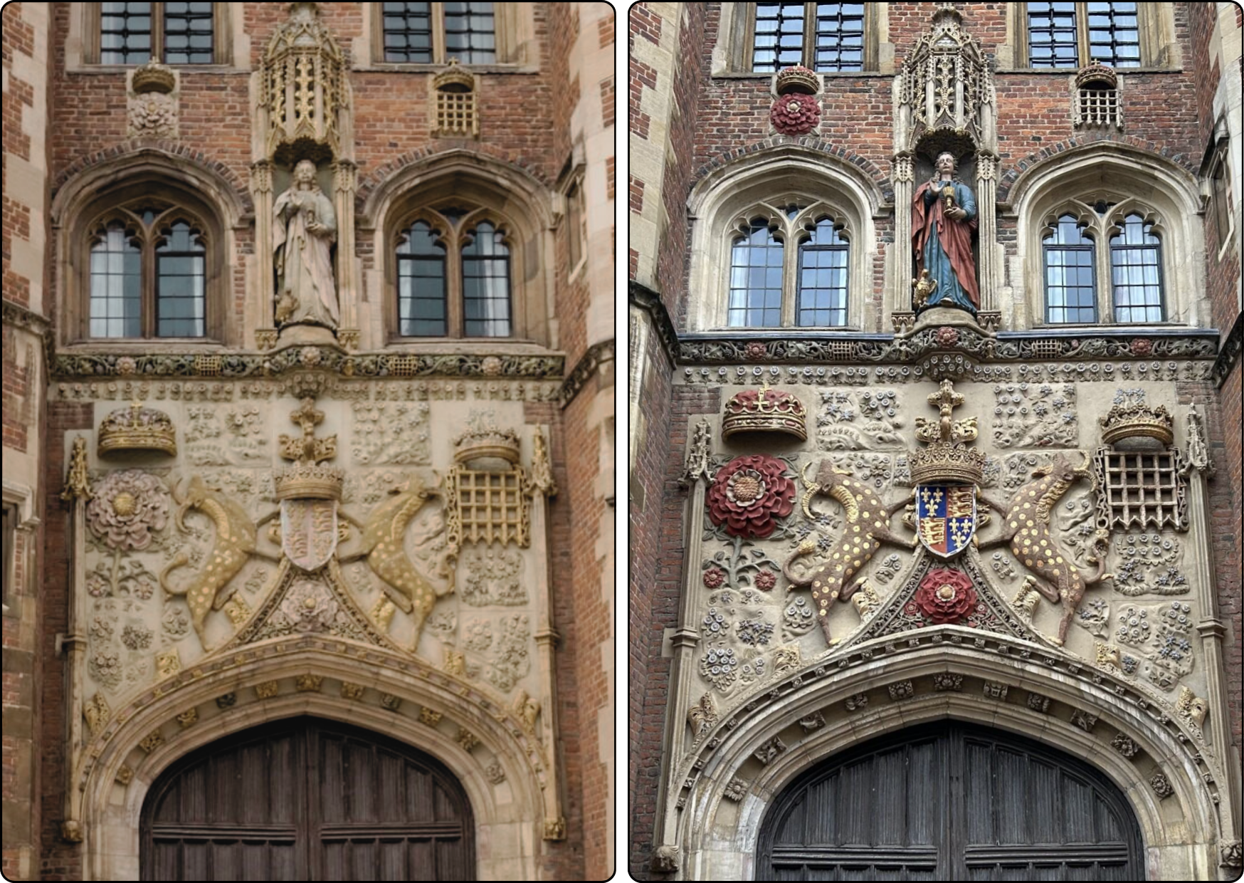 St John's Great Gate before and after restoration