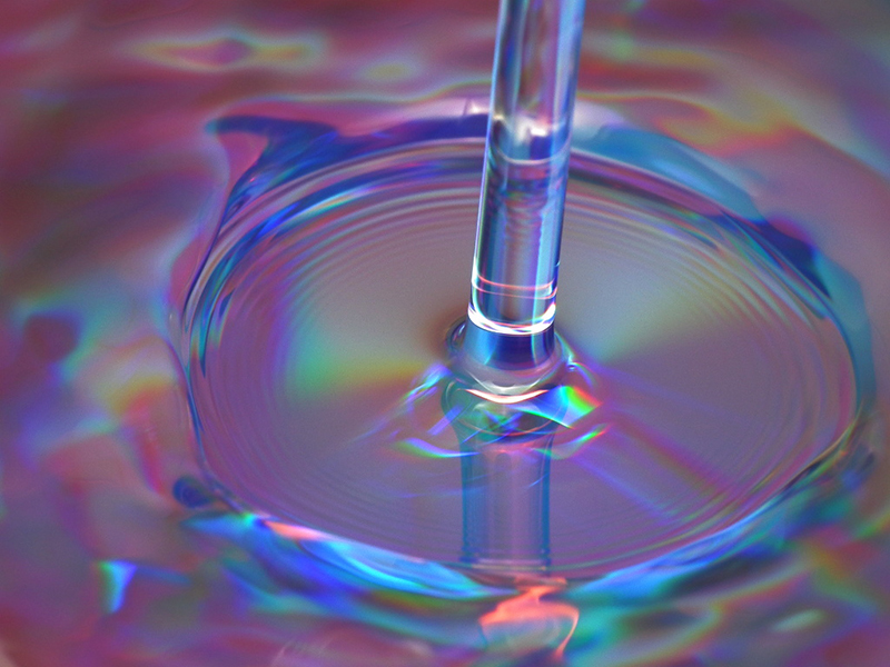 A hydraulic jump is created in a sink