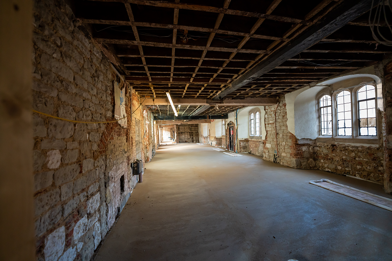 The old bar area which is being turned into a café.