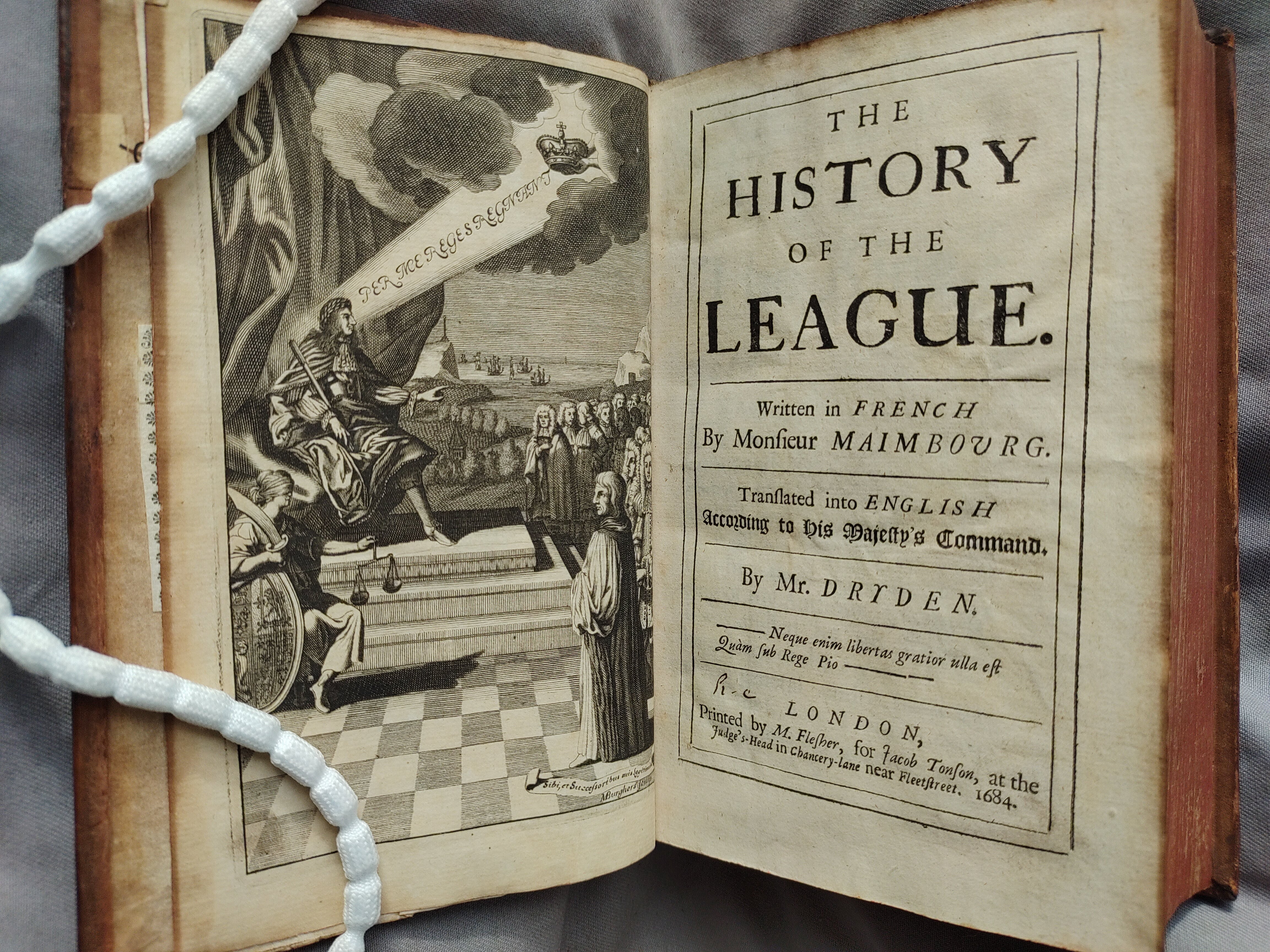 Title page of 'The History of the League'