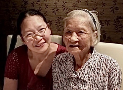 Zi Lan Liao and grandma