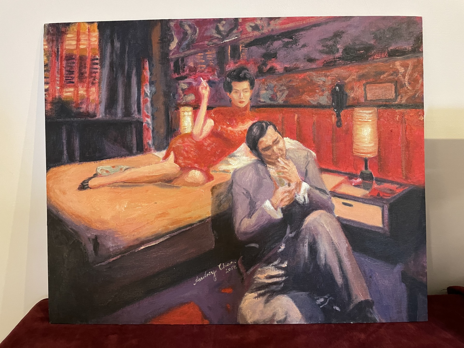 Audrey Chan's winning In the Mood for Love painting