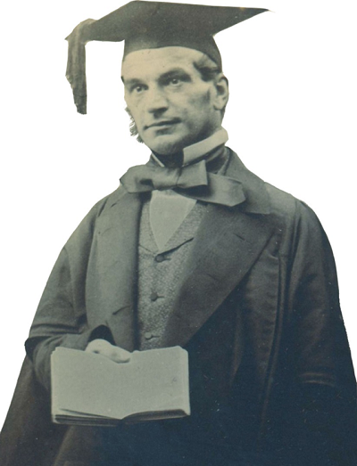 Photograph of John Couch Adams in academic dress
