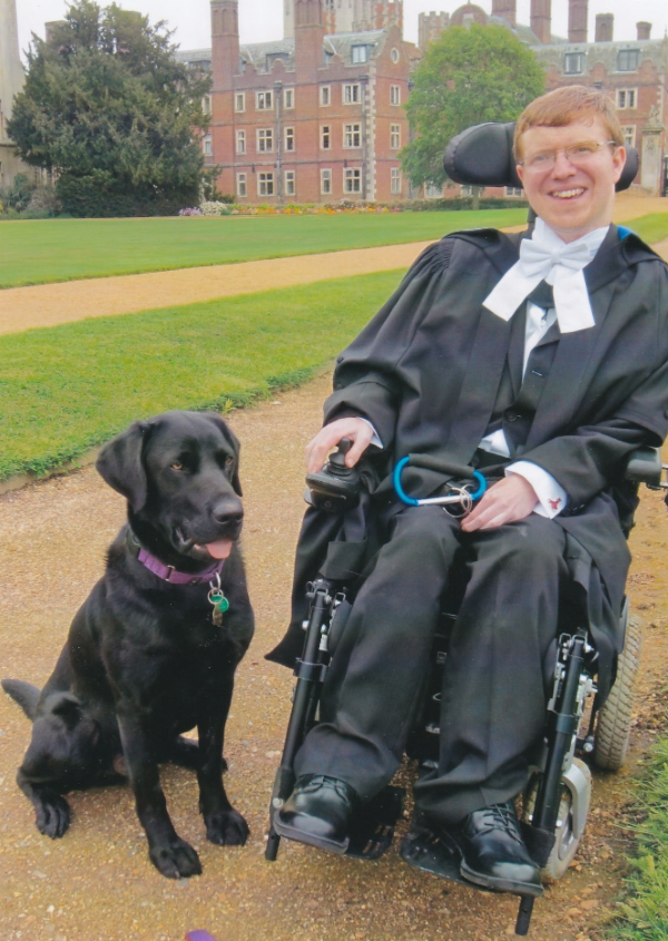 Jonathan Gilmour and Uri the dog