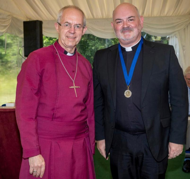 Dr Mark Oakley with the Archbishop of Canterbury