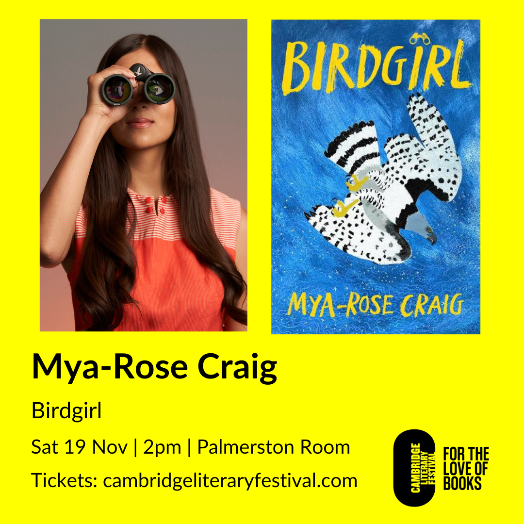 Literary festival advert for Mya-Rose Craig event