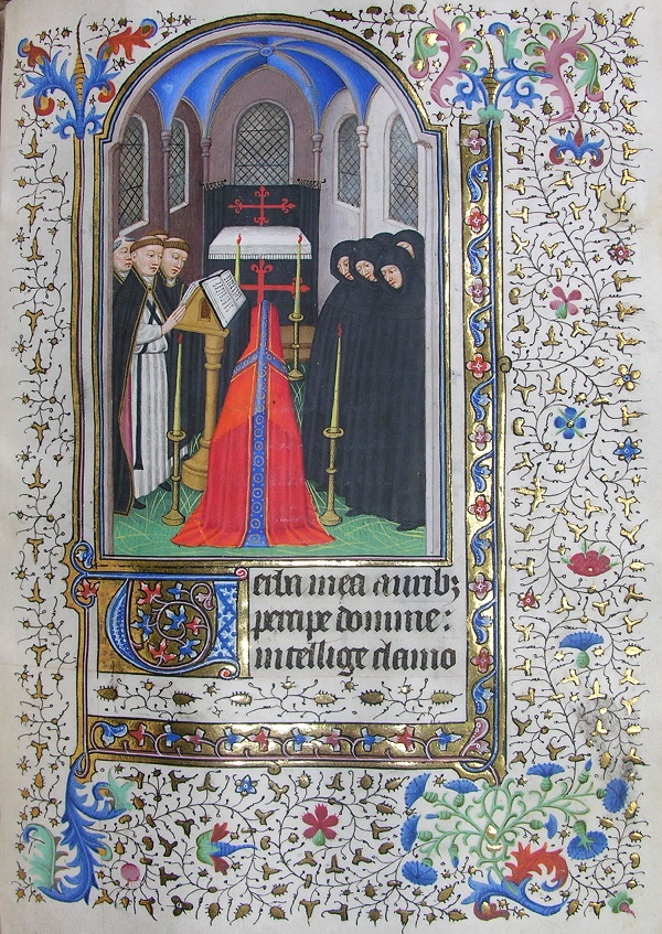 Richly decorated full-page miniature from Lady Margaret's Book of Hours