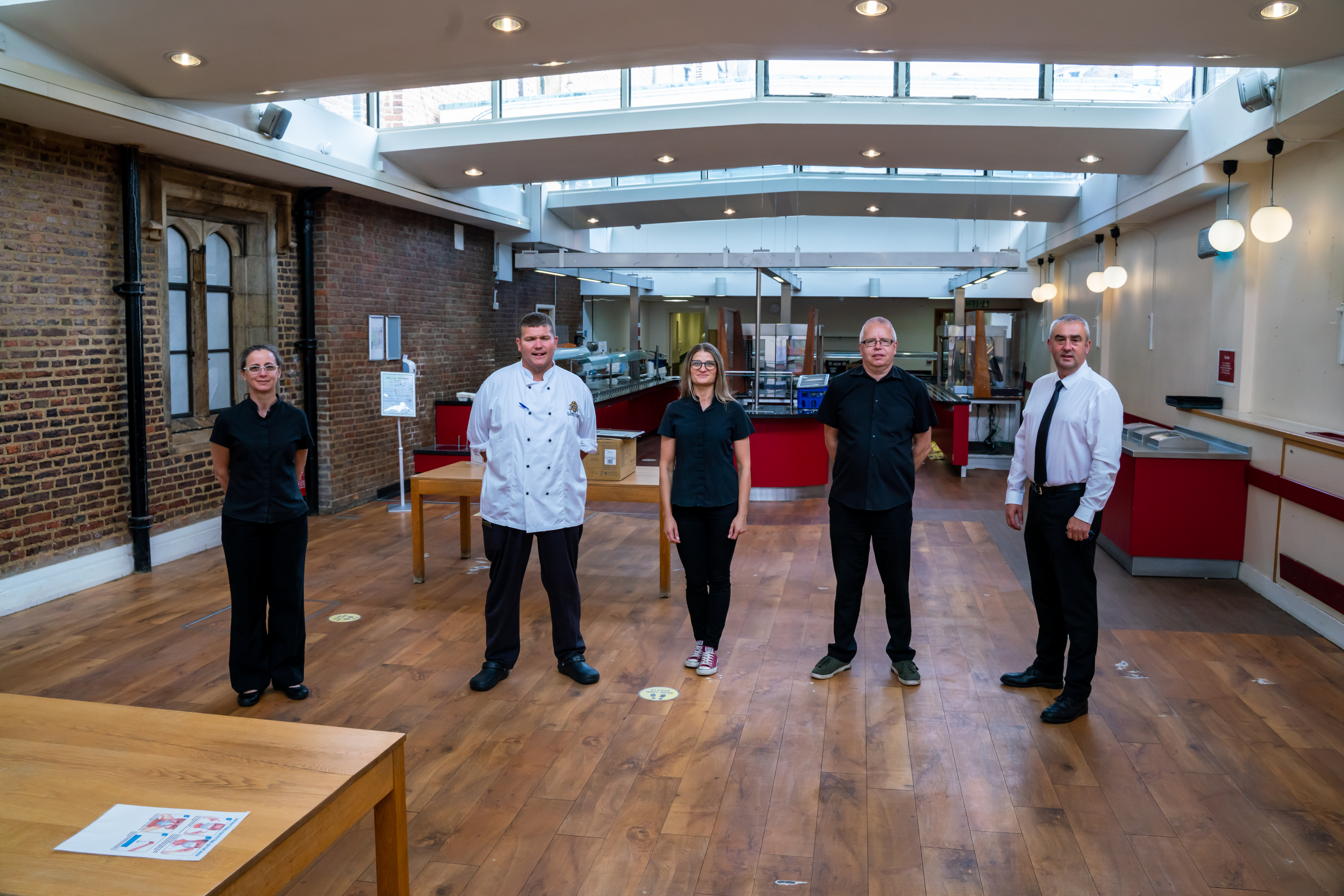 Catering staff in the old Buttery