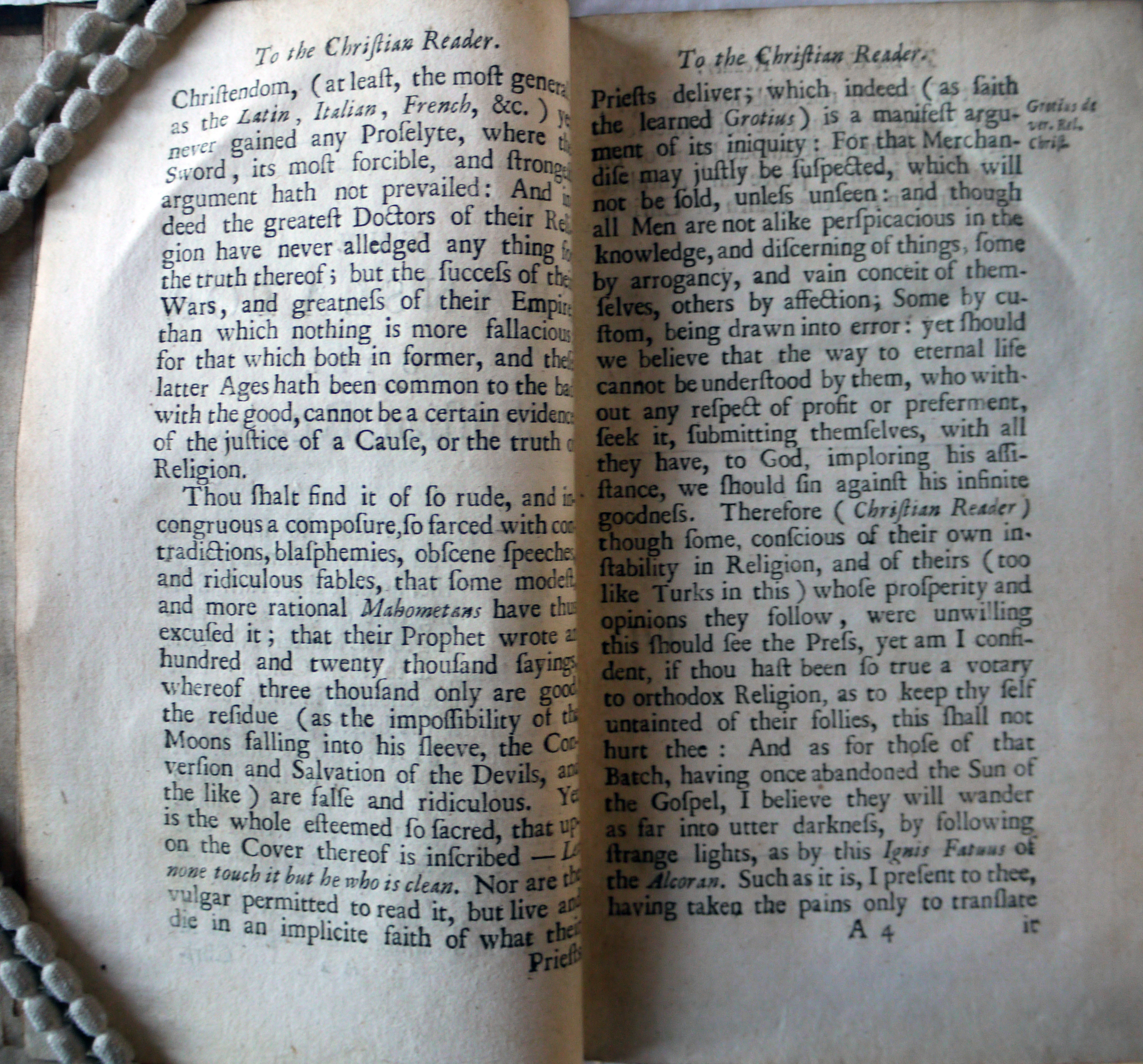 Introductory pages from to the English translation of the Koran