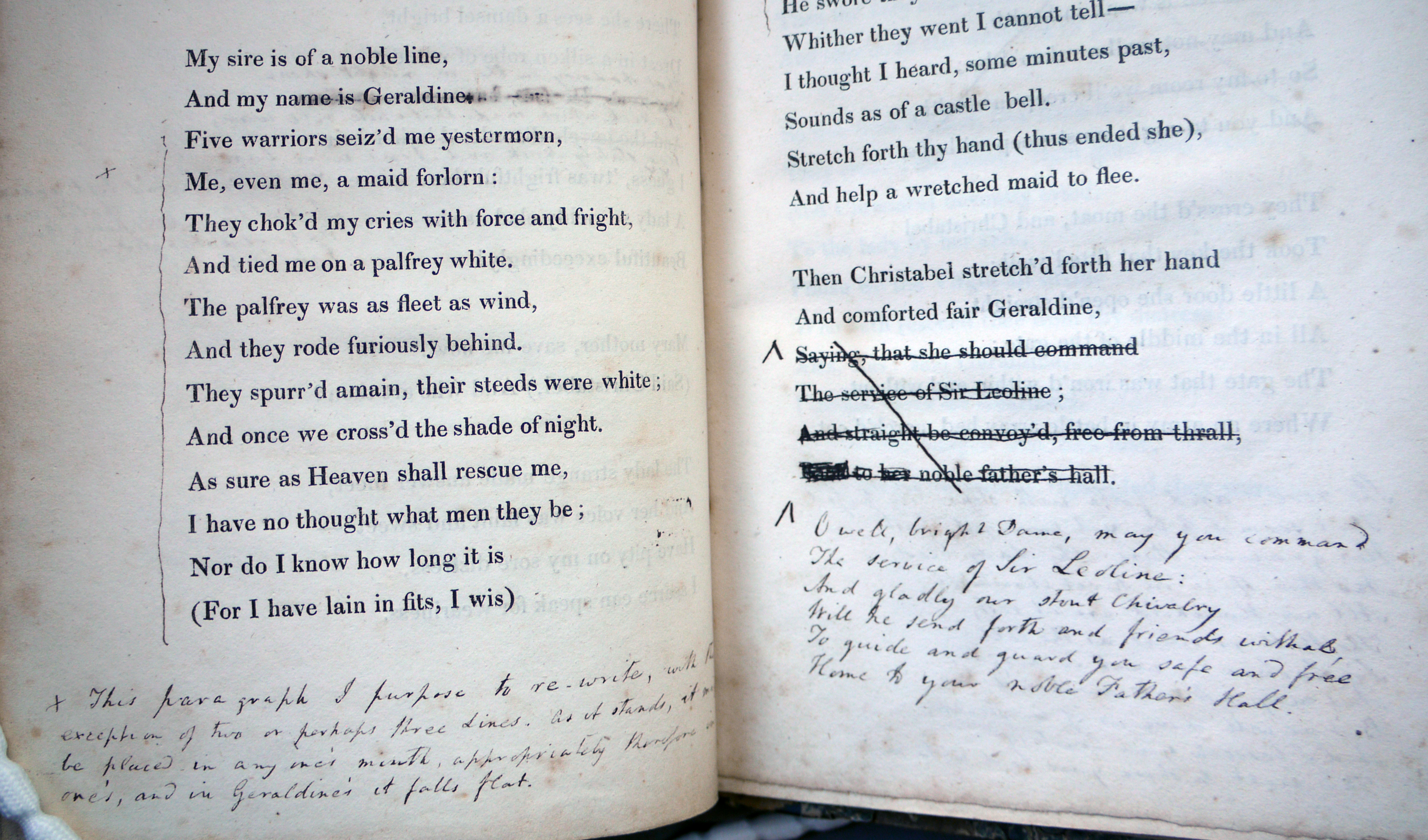 Coleridge's corrections to 'Christabel'