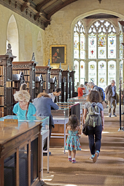 Photograph of a public exhibition in the Upper Library.