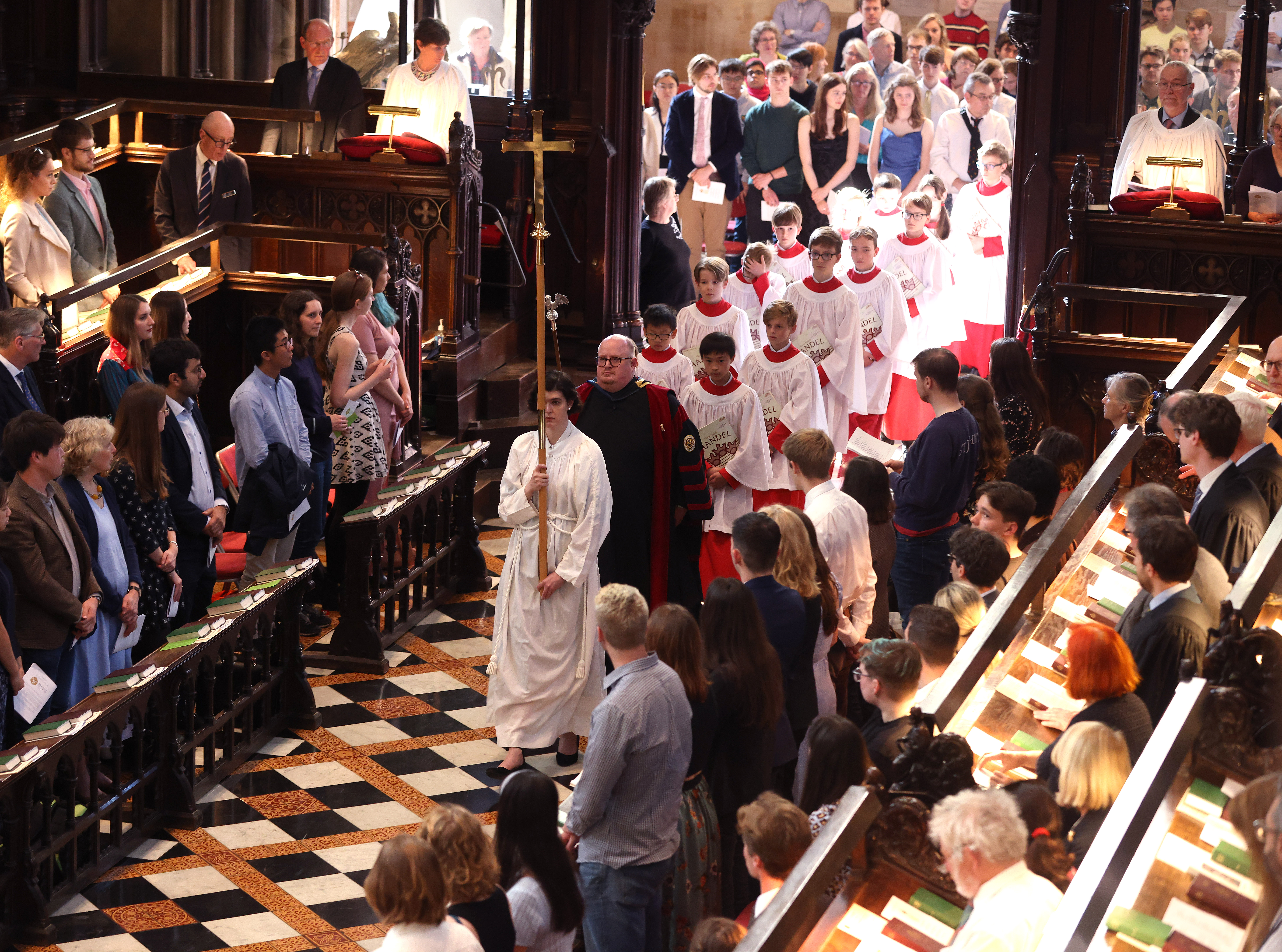 The Choir parades into the Coronation Service
