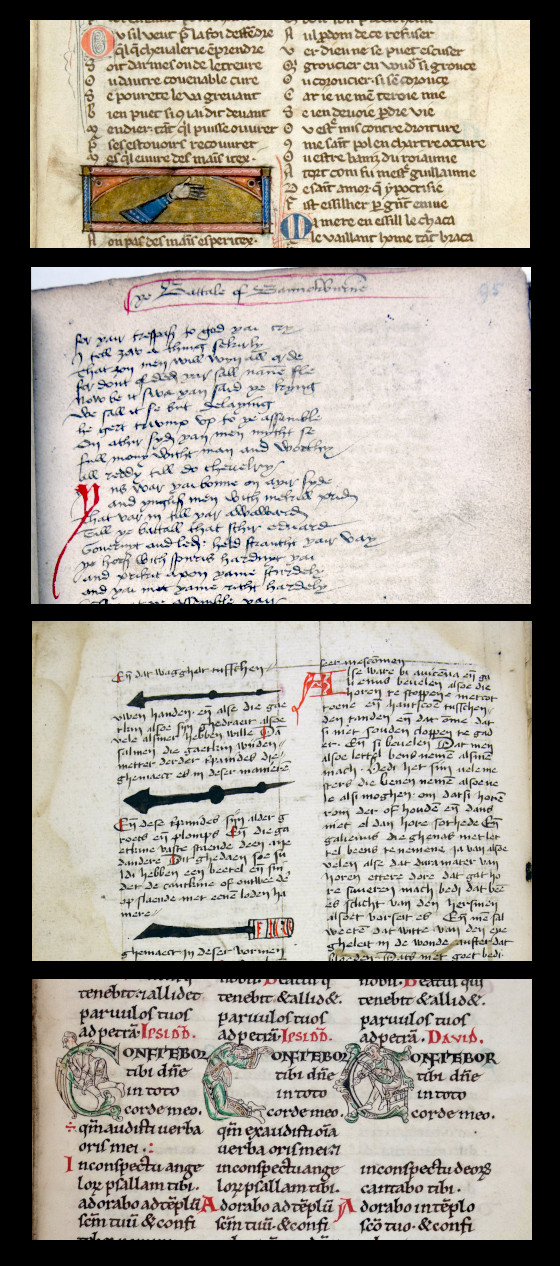 Image of extracts from various Crashaw manuscripts.