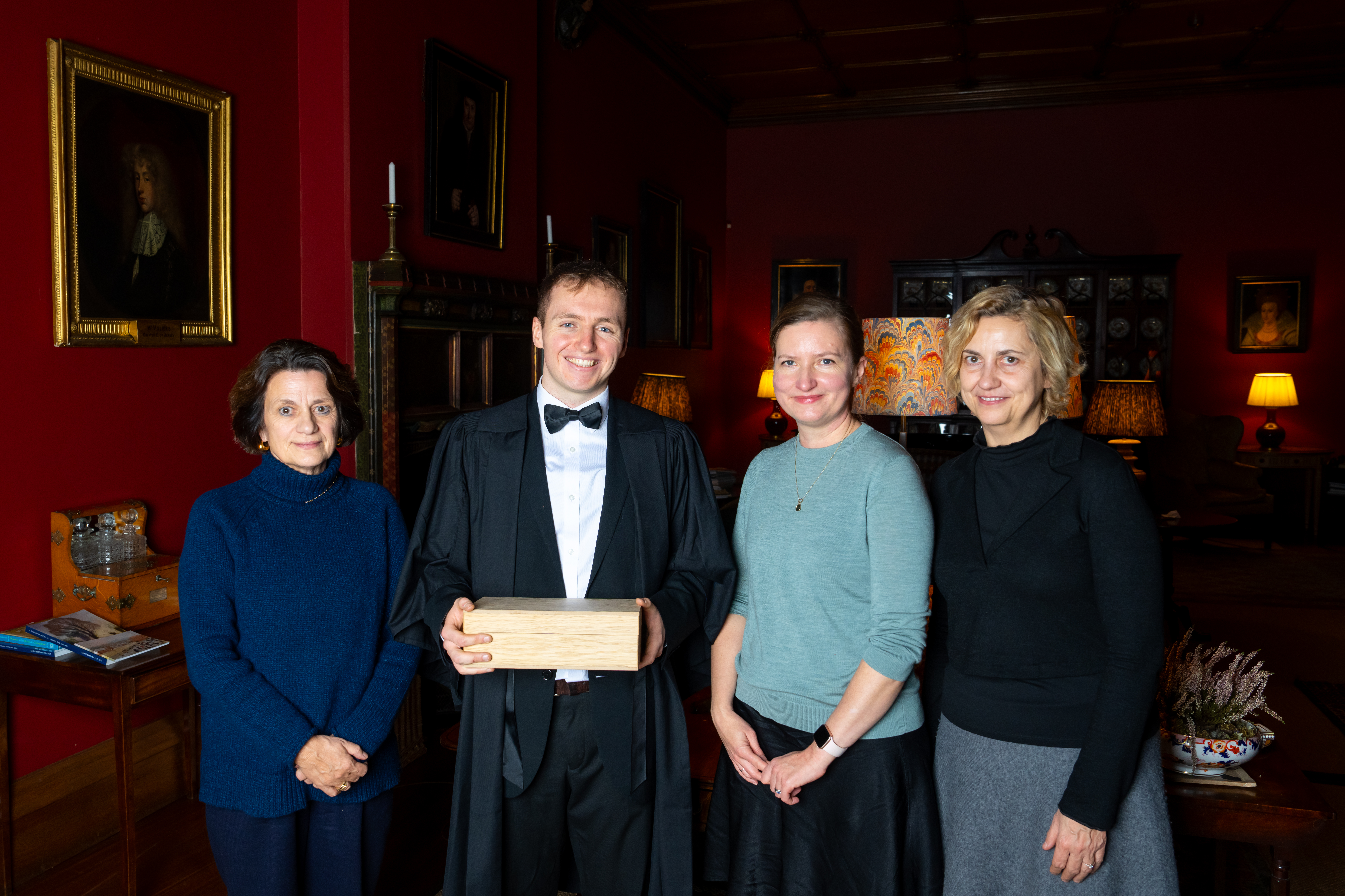 Geordie Cheetham with Dr Sylvana Tomaselli at the Larmor Awards ceremony