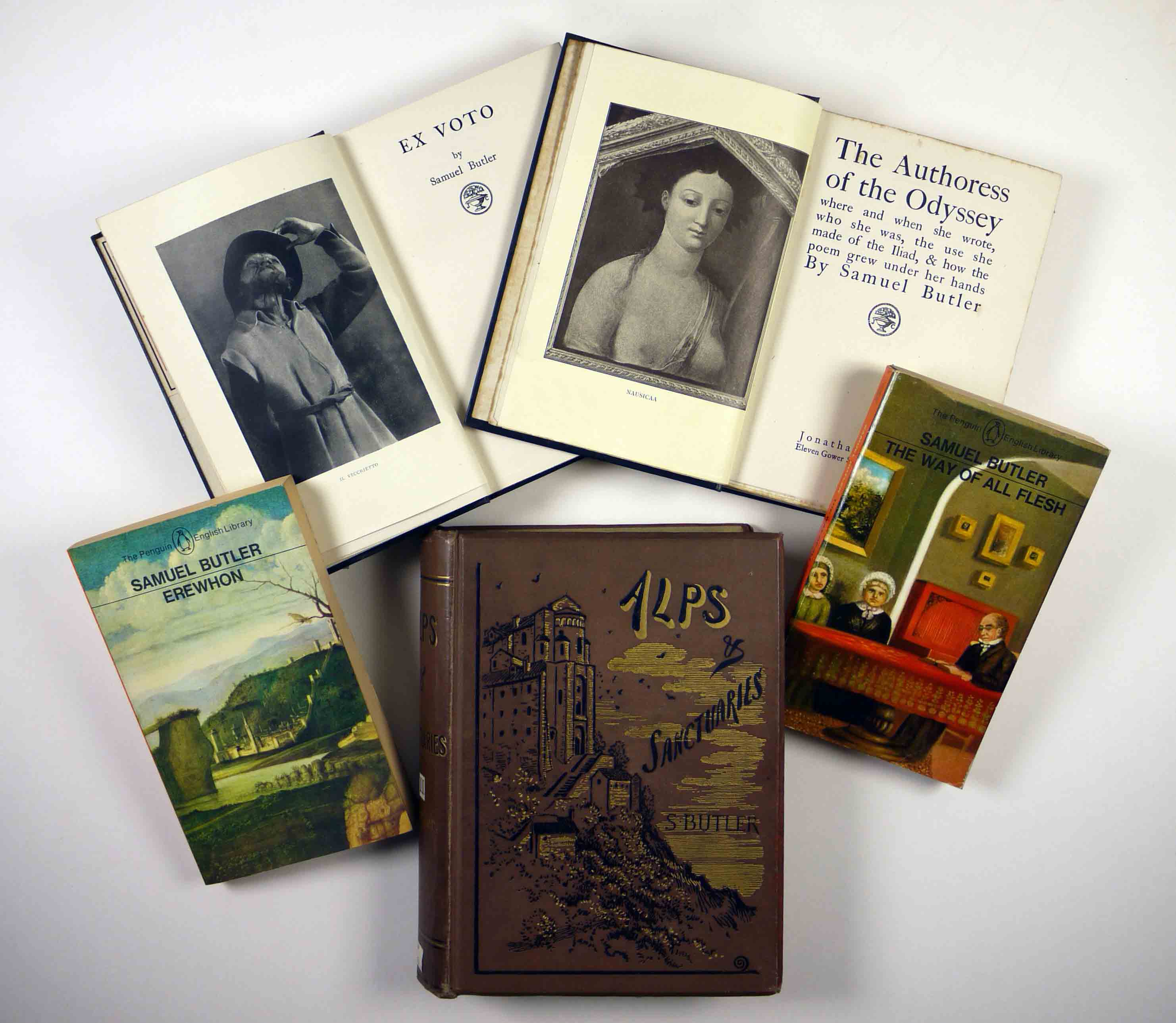 A display of some of Butler's published works