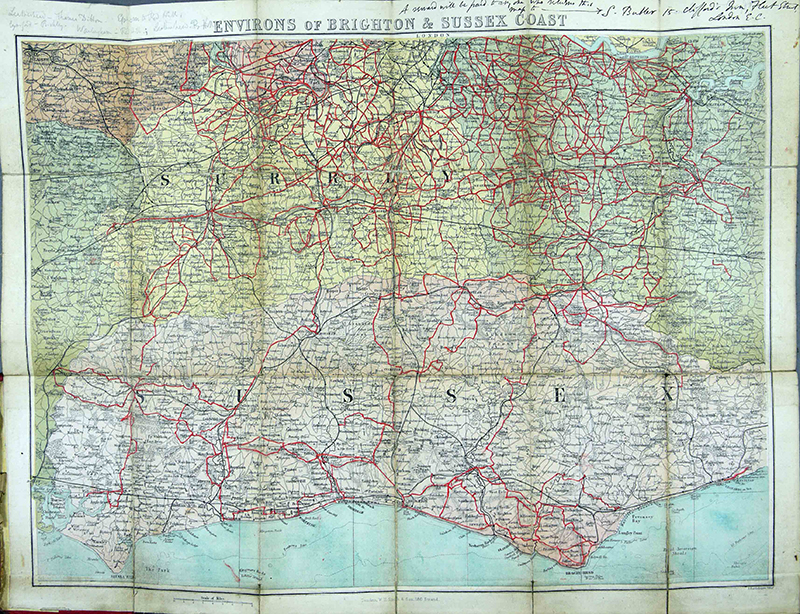 Pocket map of Brighton and the Sussex Coast