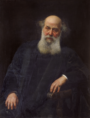 Portrait of James Joseph Sylvester as an old man 