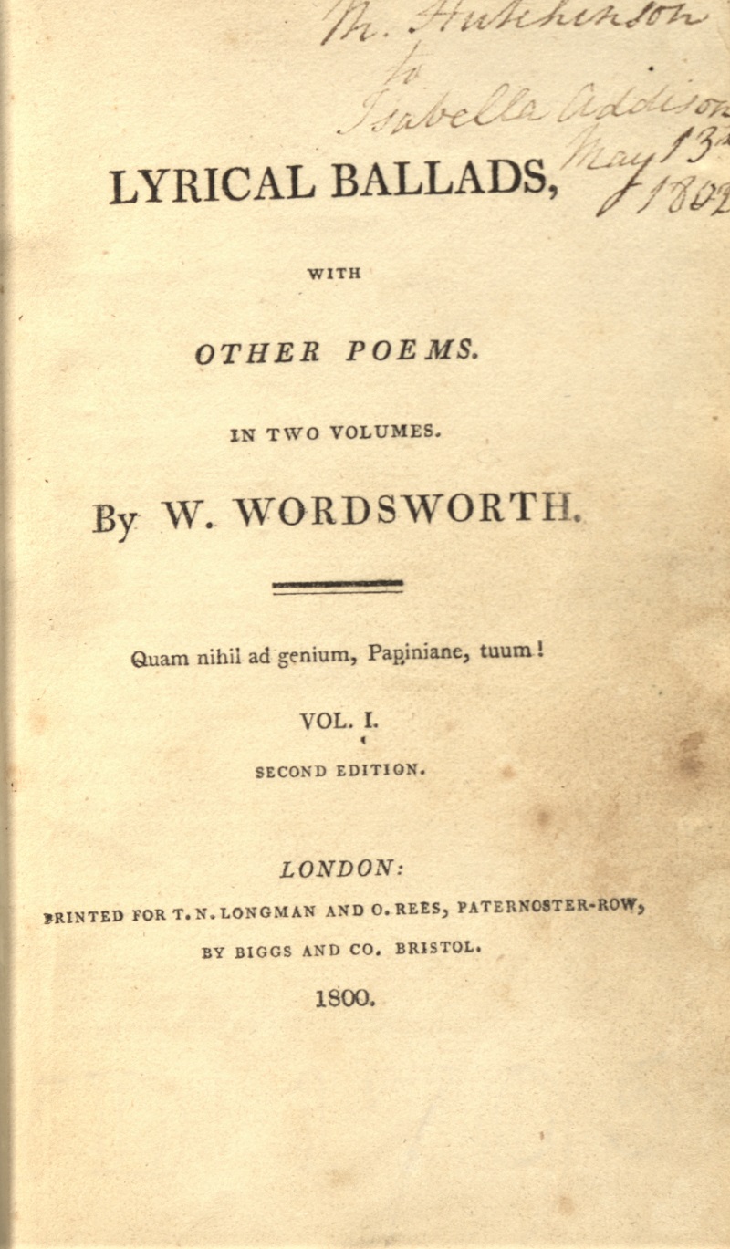Lyrical Ballads second edition