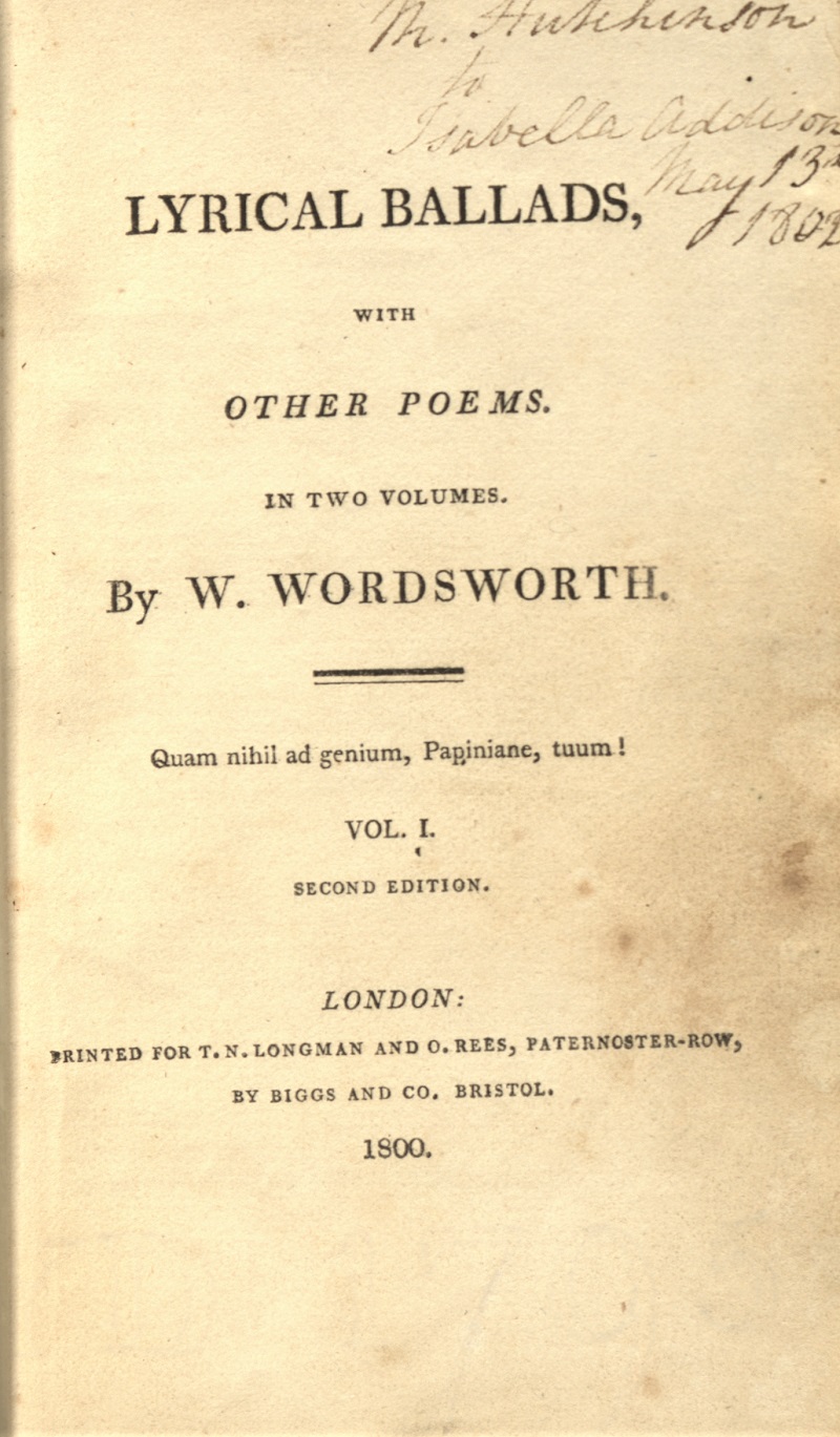 Lyrical Ballads second edition