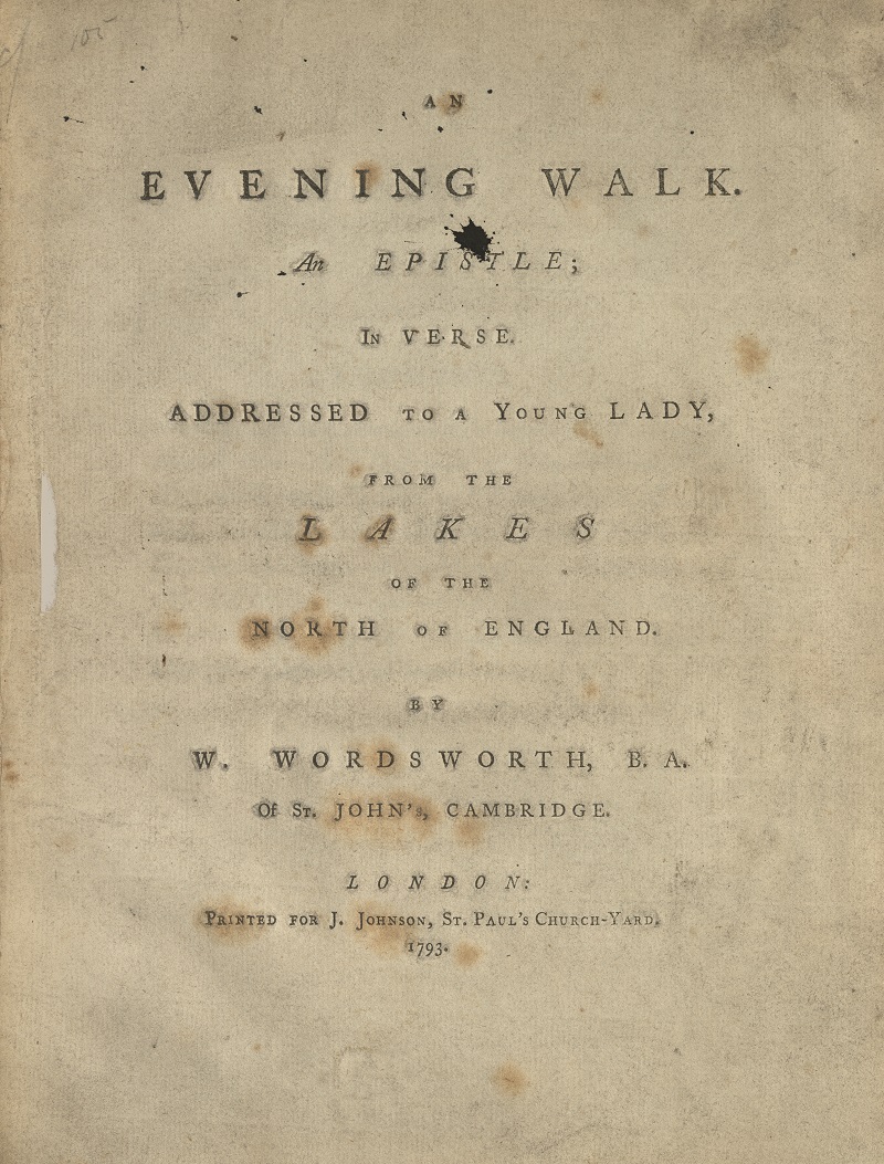 An Evening Walk title page
