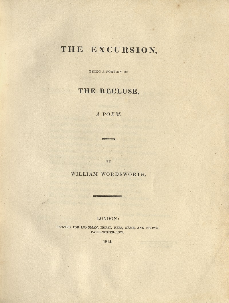 The Excursion title page
