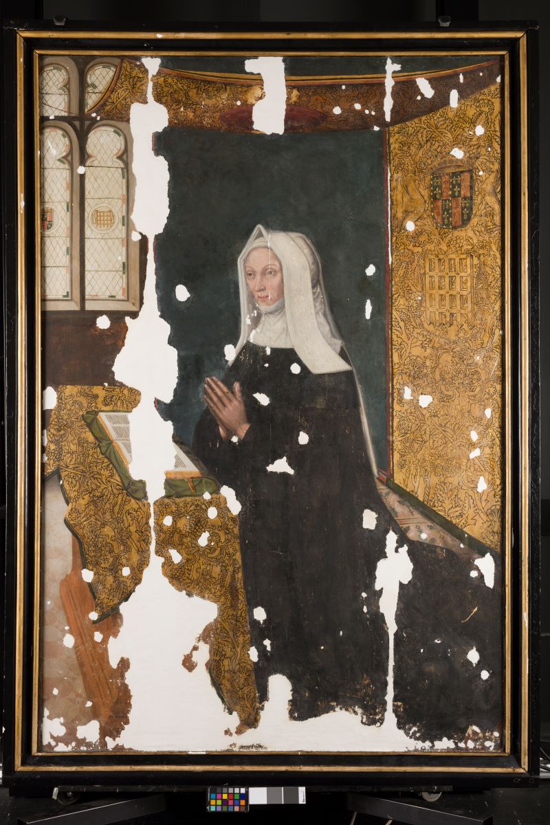 The portrait after it had been prepped for repair. Credit: Hamilton Kerr Institute