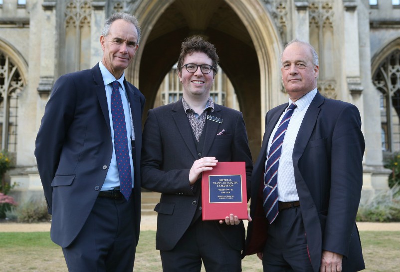 Diary of Sir James Wordie being presented to St John's