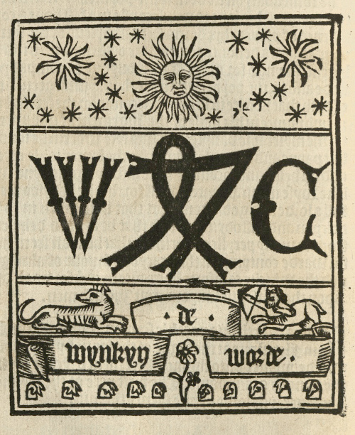 Printed device of Wynkyn de Worde
