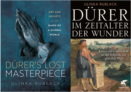 Two images of the English book and German translation