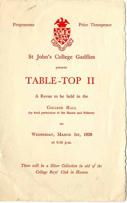 Table-Top II: Gadflies revue, 1939