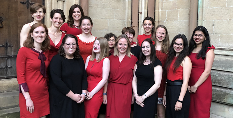 Ladies in red