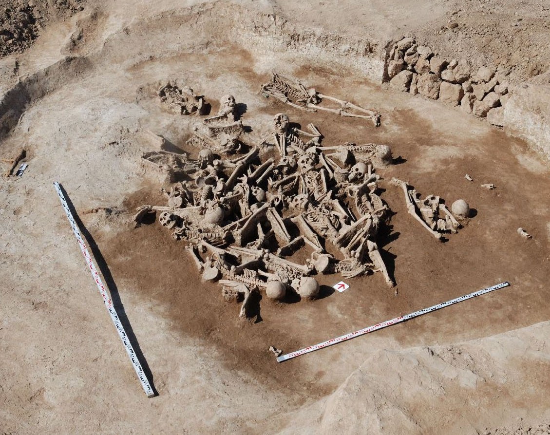 Mass burial site in Mongolia