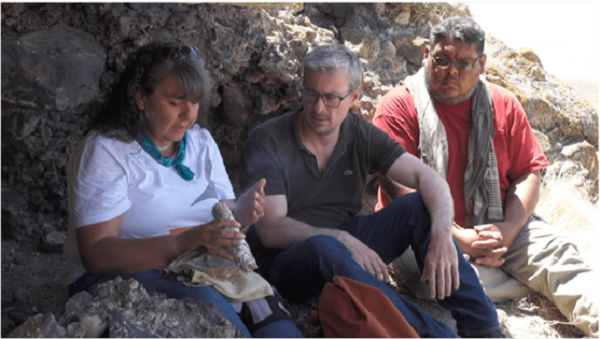 Professor Eske Willerslev pictured with members of The Fallon Paiute-Shoshone Tribe