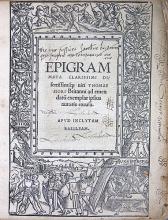 Title page of Epigrammata