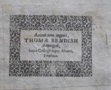 Bendish's book label
