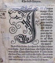 Initial from Coverdale Bible