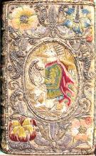 Embroidered binding - King David and his harp