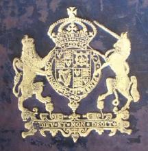 Gilt stamped arms