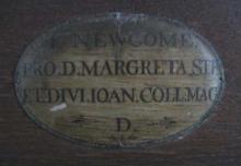 Plaque recording Newcome's donation