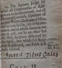 Signature of Titus Oates