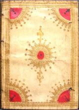 Limp vellum binding with hand-colouring and gilt decoration