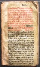Printed vellum fragment used as binding