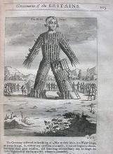 Engraving of a sacrificial idol